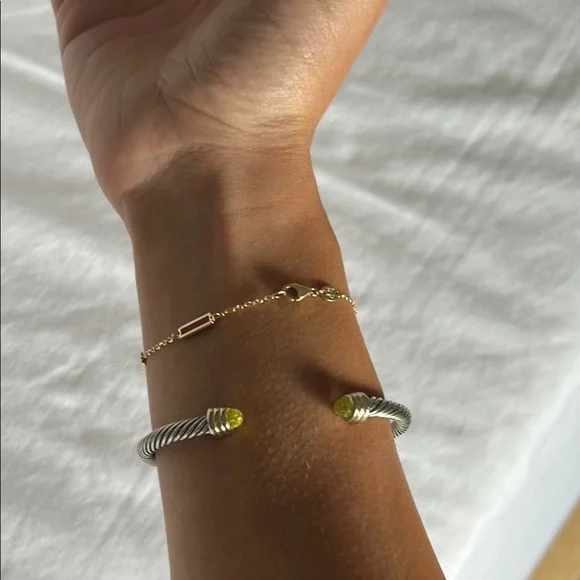 David Yurman cable flex bracelet in peridot - Picture 6 of 13